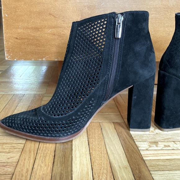 Vince Camuto Perforated Heeled Booties - Picture 3 of 10